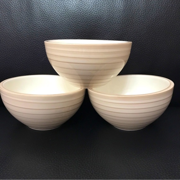 Set of 3 VILLEROY BOCH rice cereal soup bowls artesian nature beige. Excellent! - Picture 2 of 6